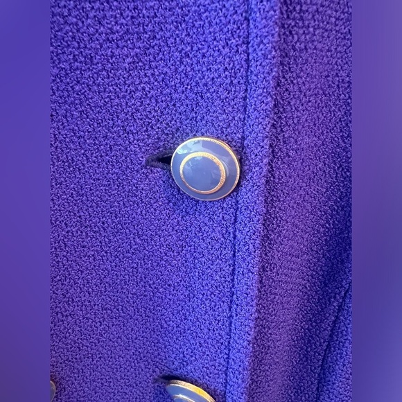 St. John Purple Peacoat Classic Wool Blend - Picture 4 of 10